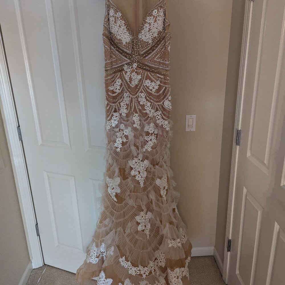 Jovani Lace Pattern Long Dress - Picture 1 of 2
